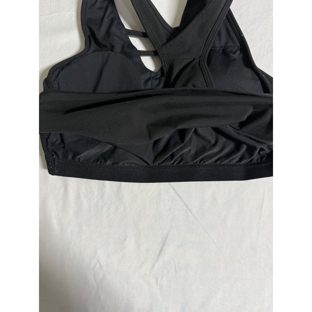 Zyia Active Womens Black Strappy V-Neck Racerback Sports Bra Size Large - Picture 6 of 8